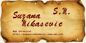 Suzana Mikašević vizit kartica
